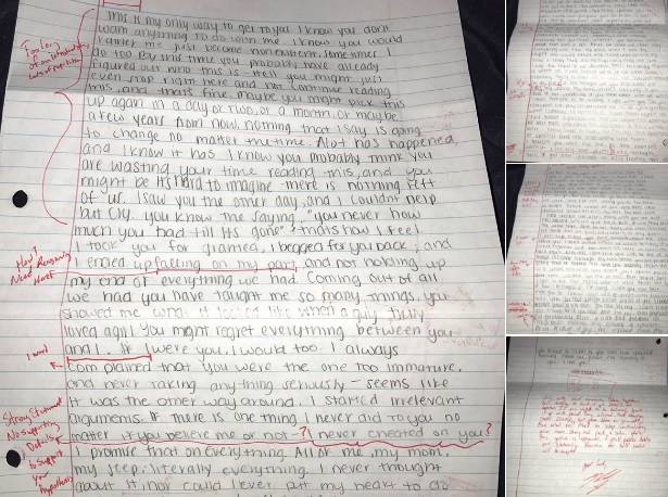 L'ex fidanzata gli scrive una lettera per scusarsi, lui ...