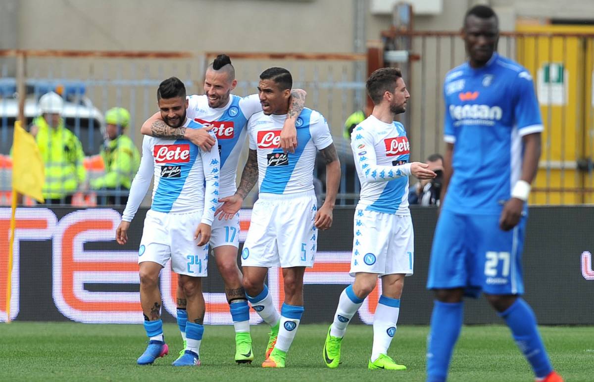 Il Napoli batte l'Empoli con il brivido: finisce 3-2 al Castellani