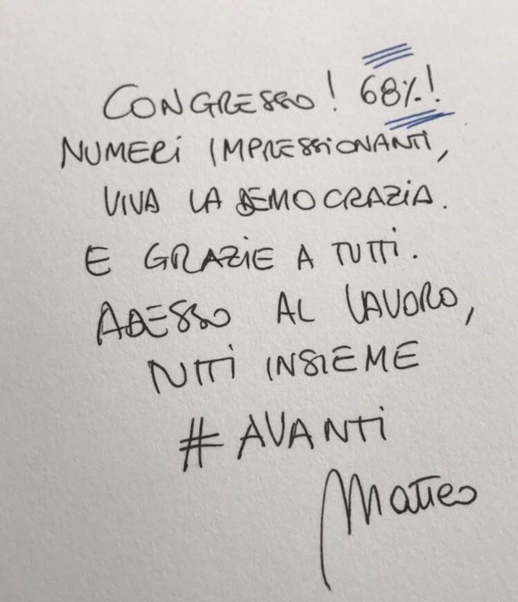 Twitter @matteorenzi