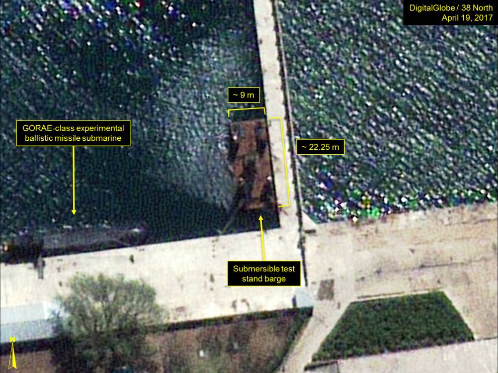 Quelle piattaforme sott'acqua  usate per i missili nordcoreani