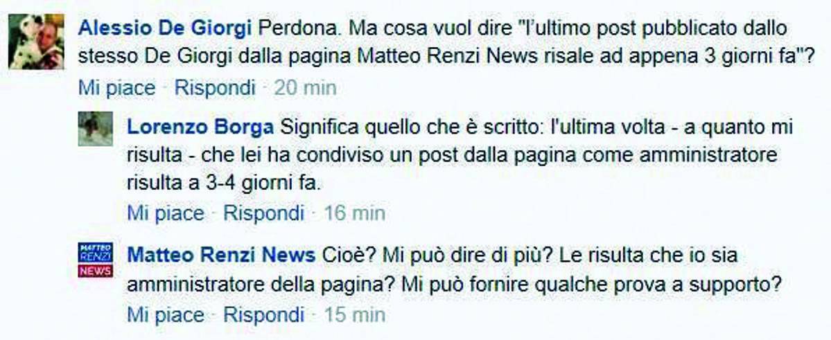 Il fedelissimo di Renzi: "Non gestisco io la pagina di News", Ma viene smentito