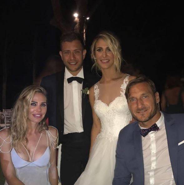 Francesco Totti al matrimonio di Melory Blasi: "Buona vita insieme"