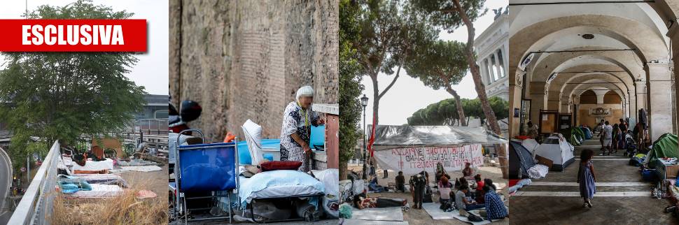 Le tende tra i monumenti È la città dei bivacchi eterni