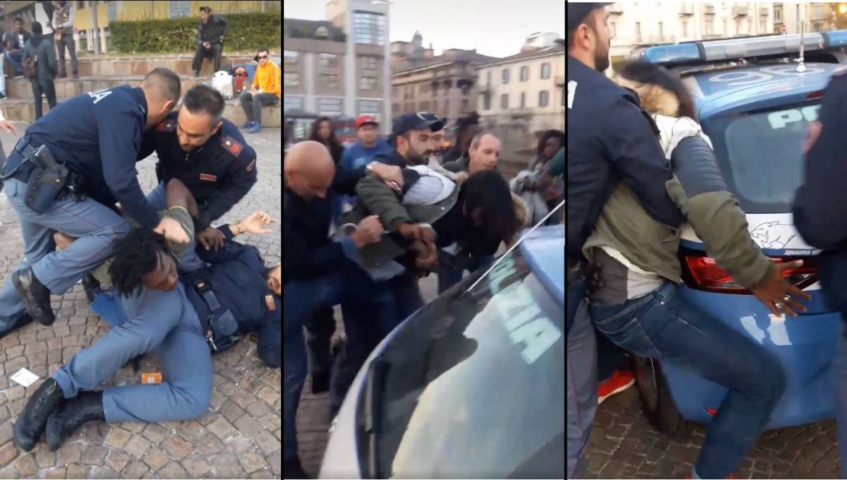 Bltiz antidroga della polizia: stranieri reagiscono all'arresto