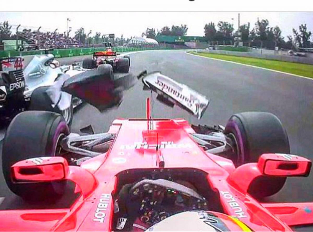 Vettel-Hamilton, che contatto alla partenza: l'inglese accusa il tedesco