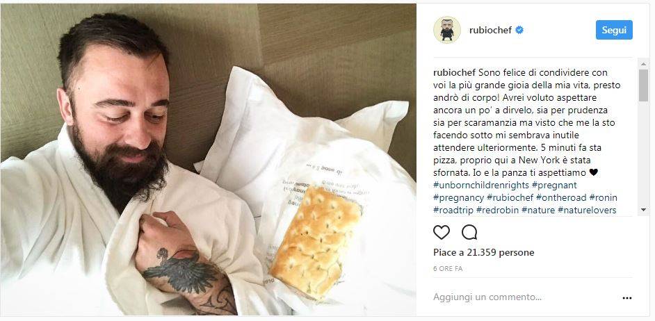 Lo sfottò di Chef Rubio a Fedez e Chiara Ferragni