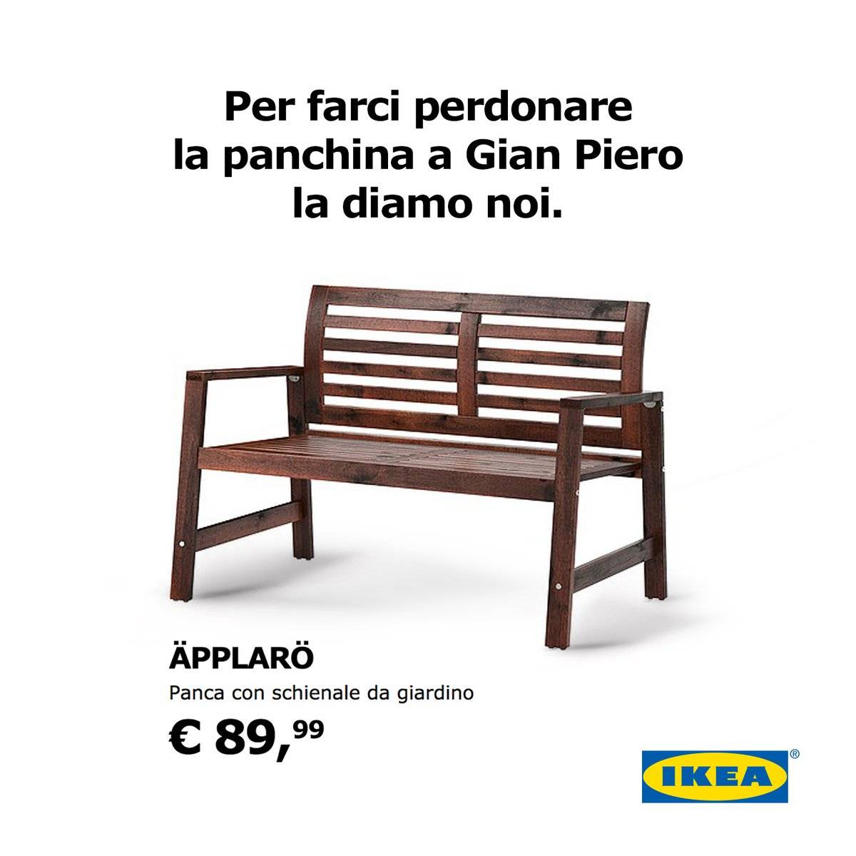 Ikea ironizza sull'Italia: "Ventura, la panchina te la diamo noi"