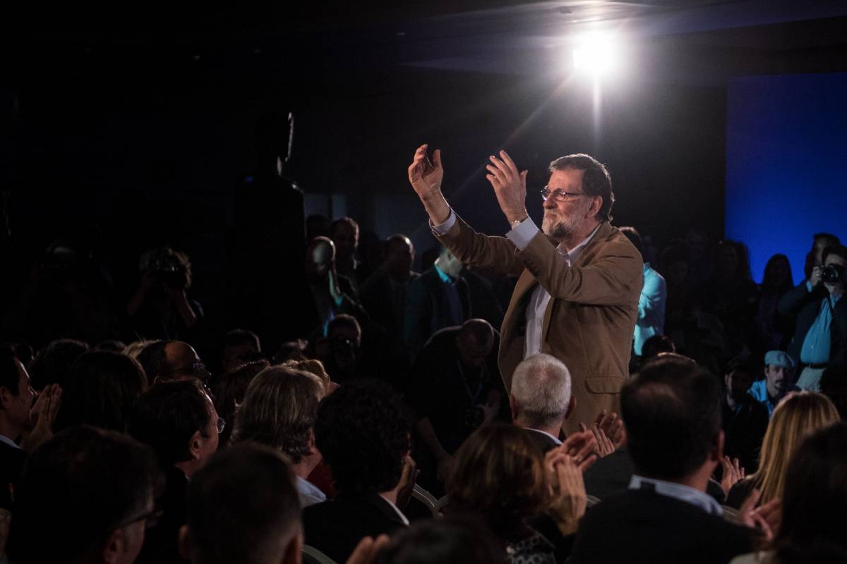 Mariano Rajoy al comizio del Partito popolare della Catalogna (PPC) a Barcellona