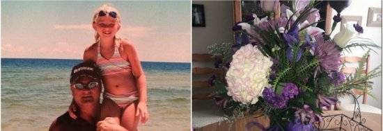 Il padre muore per un tumore  e ogni anno spedisce fiori alla figlia