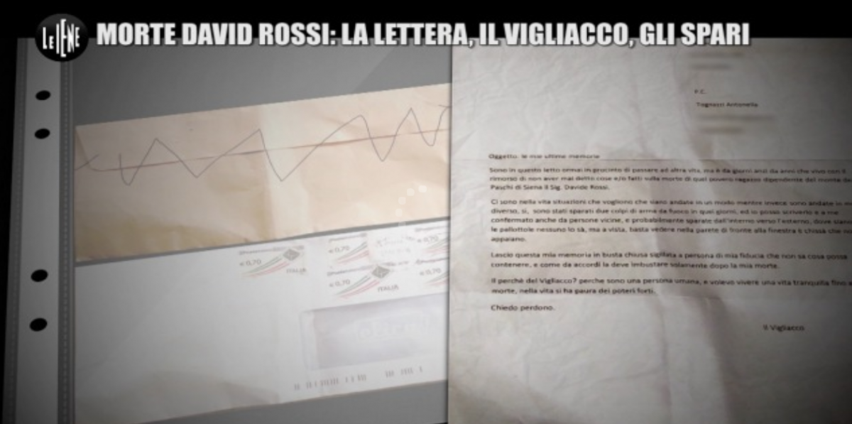 Mps, lettera anonima sulla morte di Rossi: "Hanno sparato colpi d'arma da fuoco"