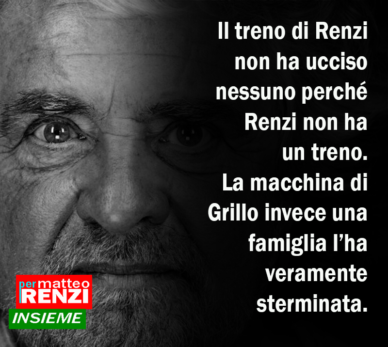 "Grillo uccise, Renzi no" Il Pd si deve dissociare dal post dei renziani