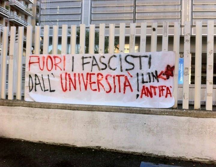 "Fuori i fascisti dalle università": la protesta dei collettivi