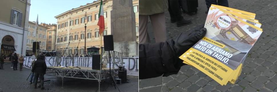 I grillini convocano gli elettori a Roma, ma la piazza è deserta