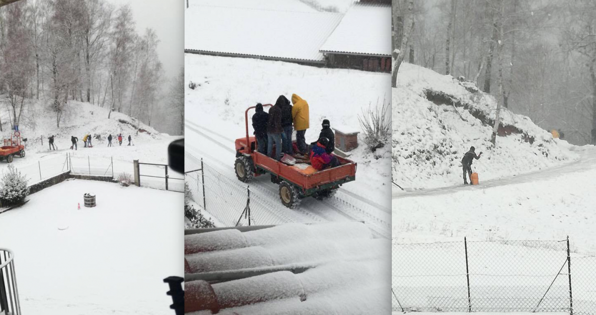 Polemica a Biella, migranti spalano neve sulla strada del direttore onlus