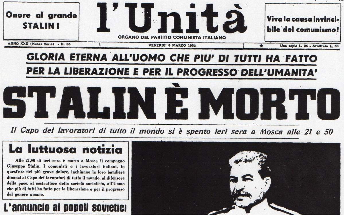 Ma per la morte di Stalin il popolo dei moralisti impose il lutto all'Italia