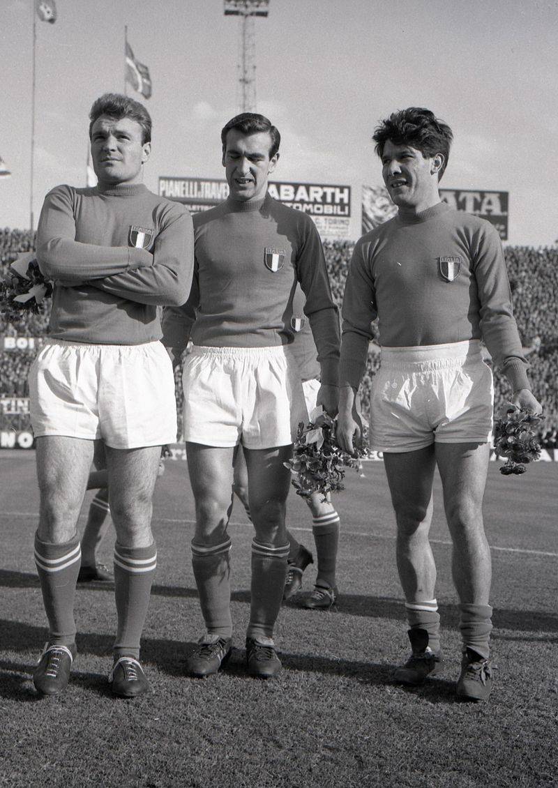 Angelillo, Altafini e Sívori in maglia azzurra nel 1961
