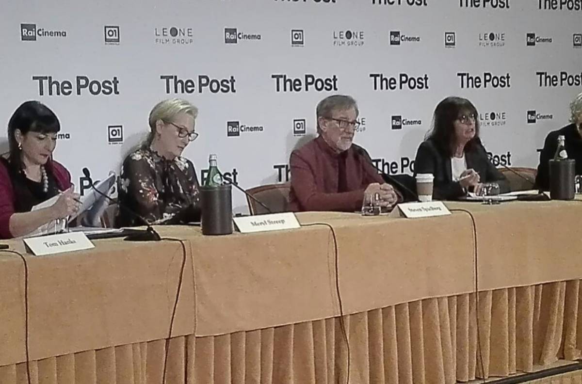 Il cast di "The Post" a Milano incontra i giornalisti