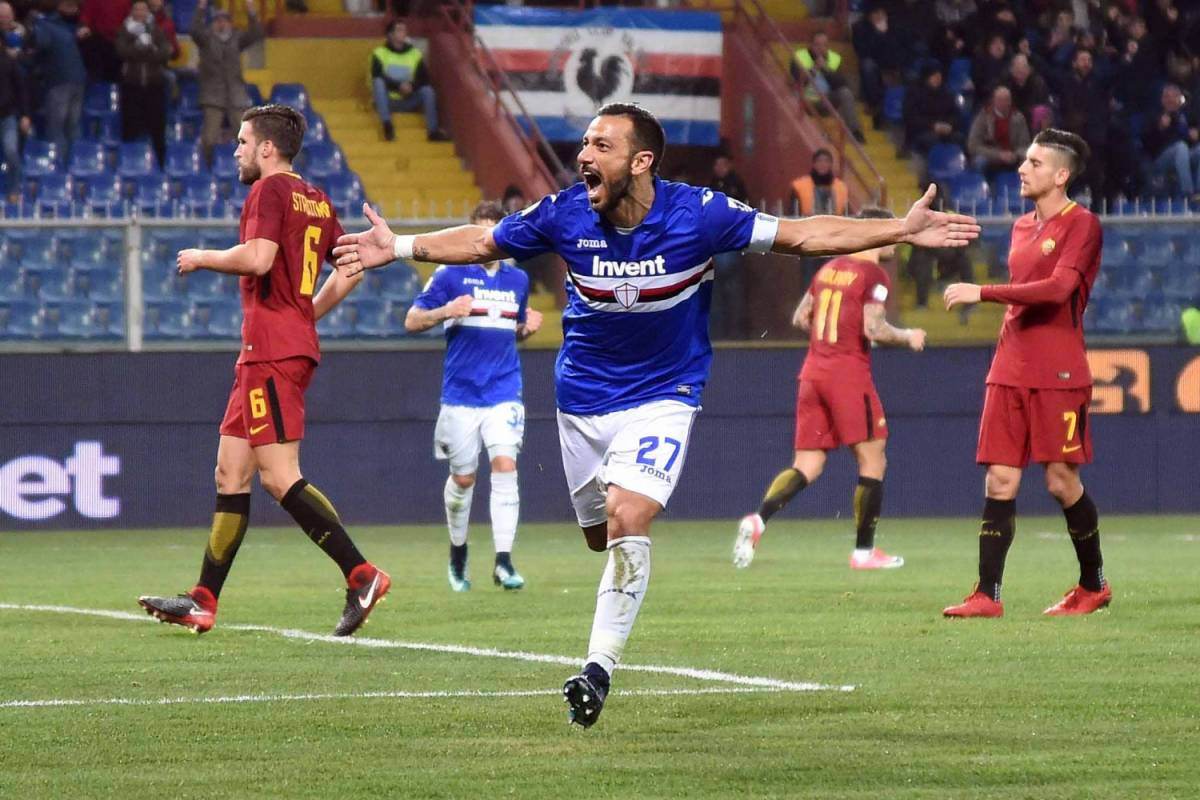 La Roma riprende la Sampdoria nel finale: finisce 1-1 a Marassi