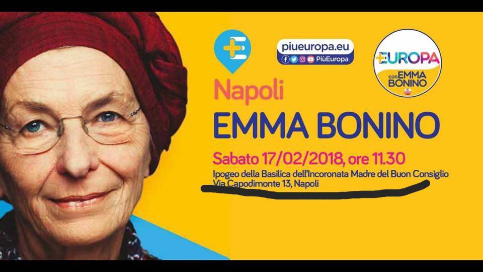 Emma Bonino fa campagna elettorale in chiesa