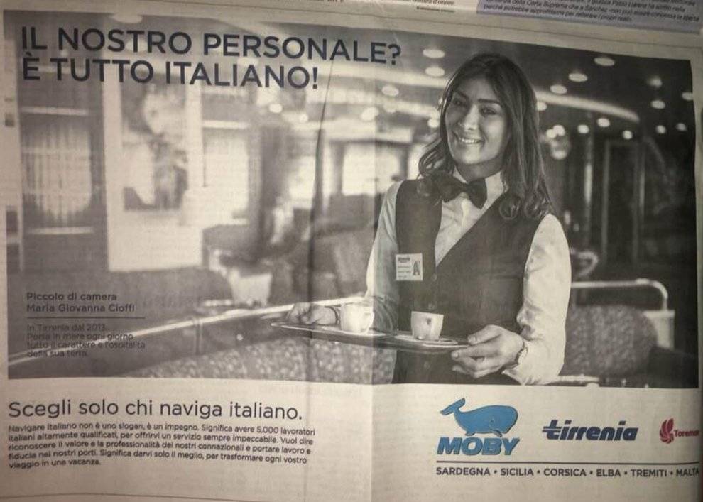 Moby nella bufera per spot "Assumiamo solo italiani". La compagnia: "Non è razzismo"