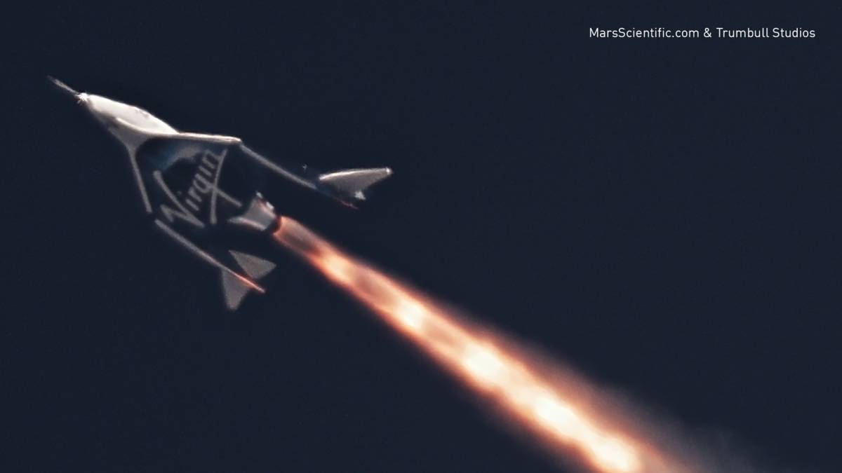 Virgin Galactic, volo supersonico per lo spazioplano VSS Unity 