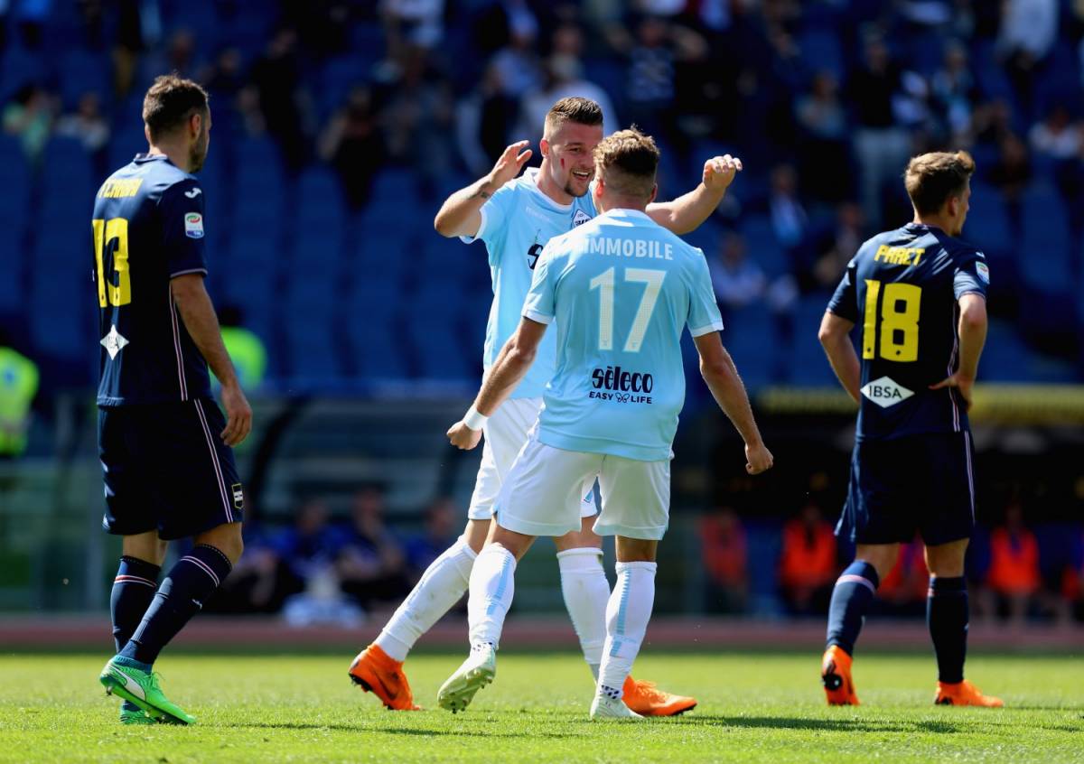 Serie A, la Lazio batte 4-0 la Samp e risponde a Roma e Inter. L'Atalanta supera in classifica il Milan