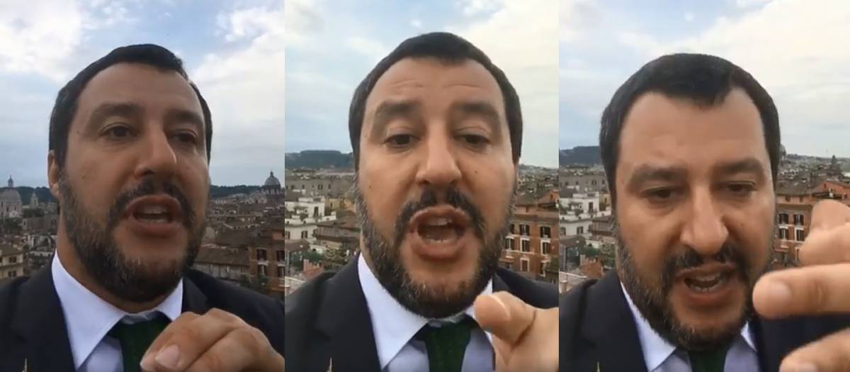 "Faccio il cameraman per Sky". ​La gag di Salvini in diretta Fb
