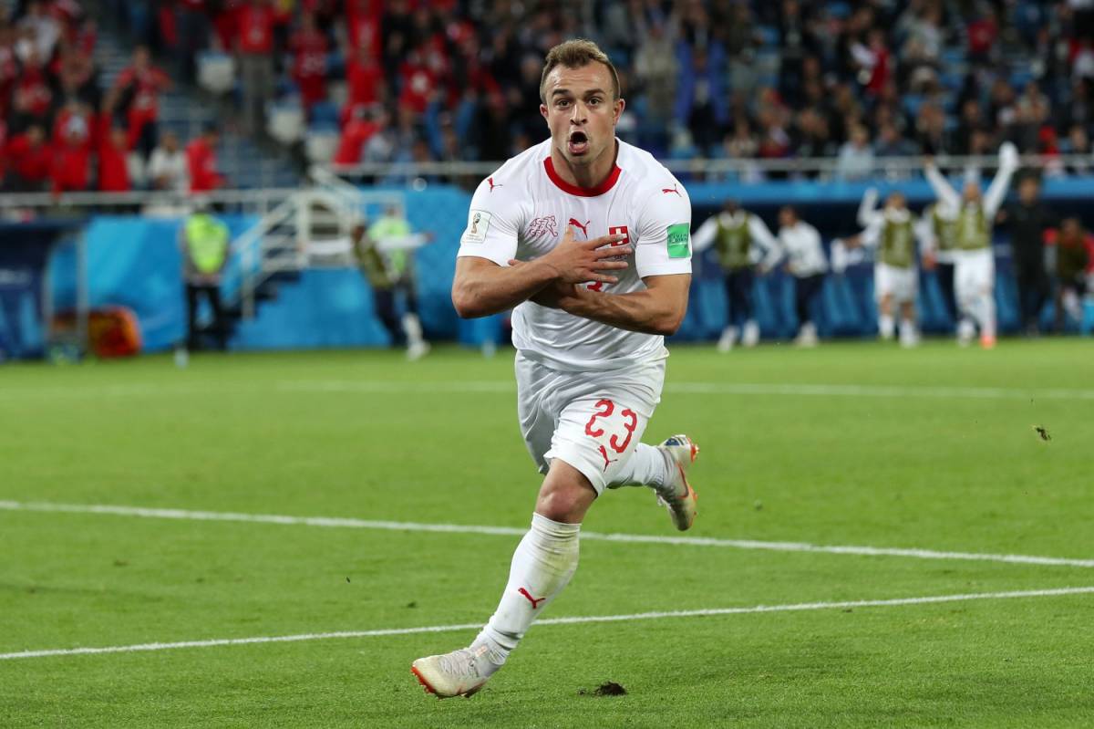 Mondiali, l'esultanza della Svizzera: "schiaffo" alla Serbia