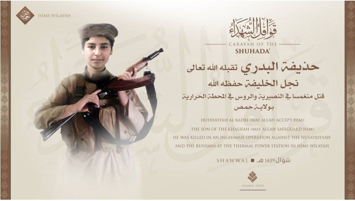 L'Isis annuncia la morte di uno dei figli di al-Baghdadi