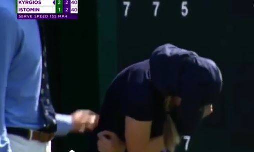 Wimbledon, raccattapalle colpita da un servizio di Kyrgios: scoppia a piangere dal dolore