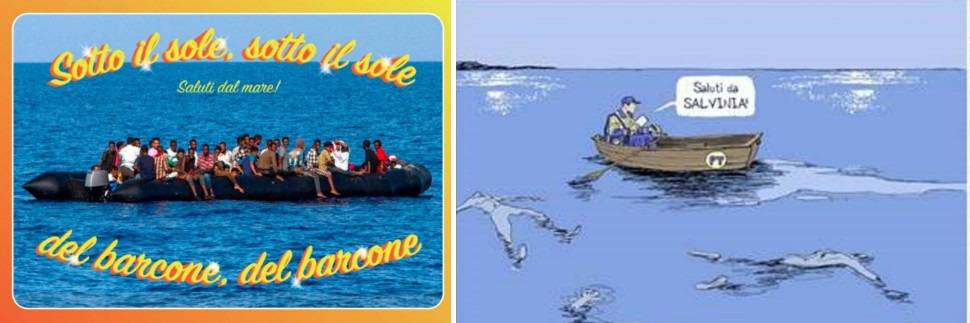 Le cartoline coi migranti morti. La campagna choc contro Salvini