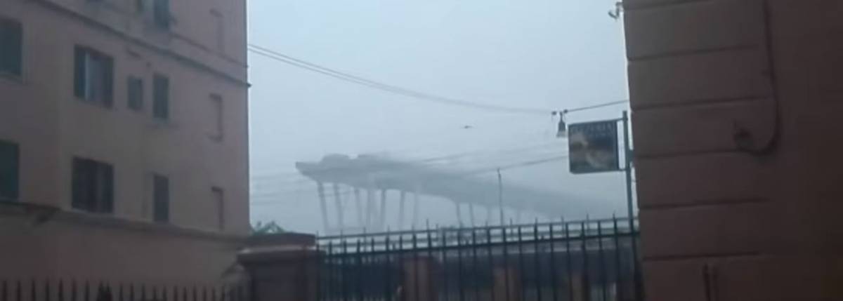 Ponte Morandi a Genova, ecco il primo video subito dopo il crollo