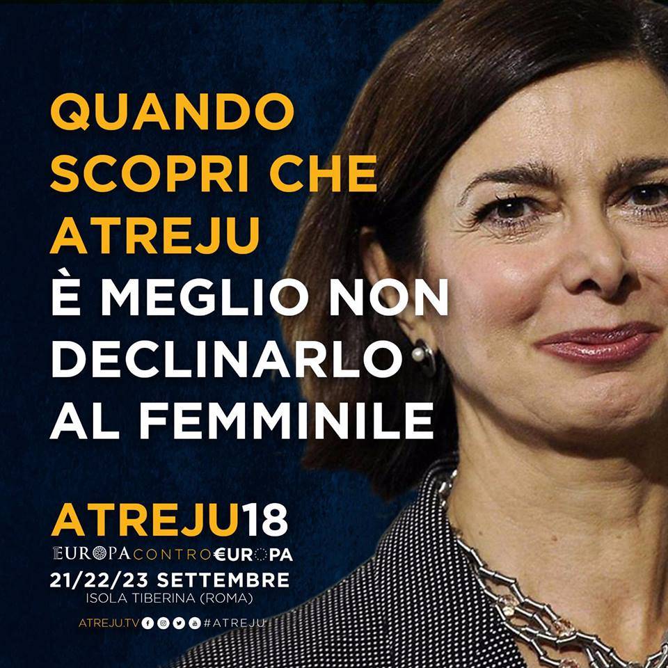 Boldrini, Lerner e Renzi: i cartelloni di Atreju sbertucciano la sinistra