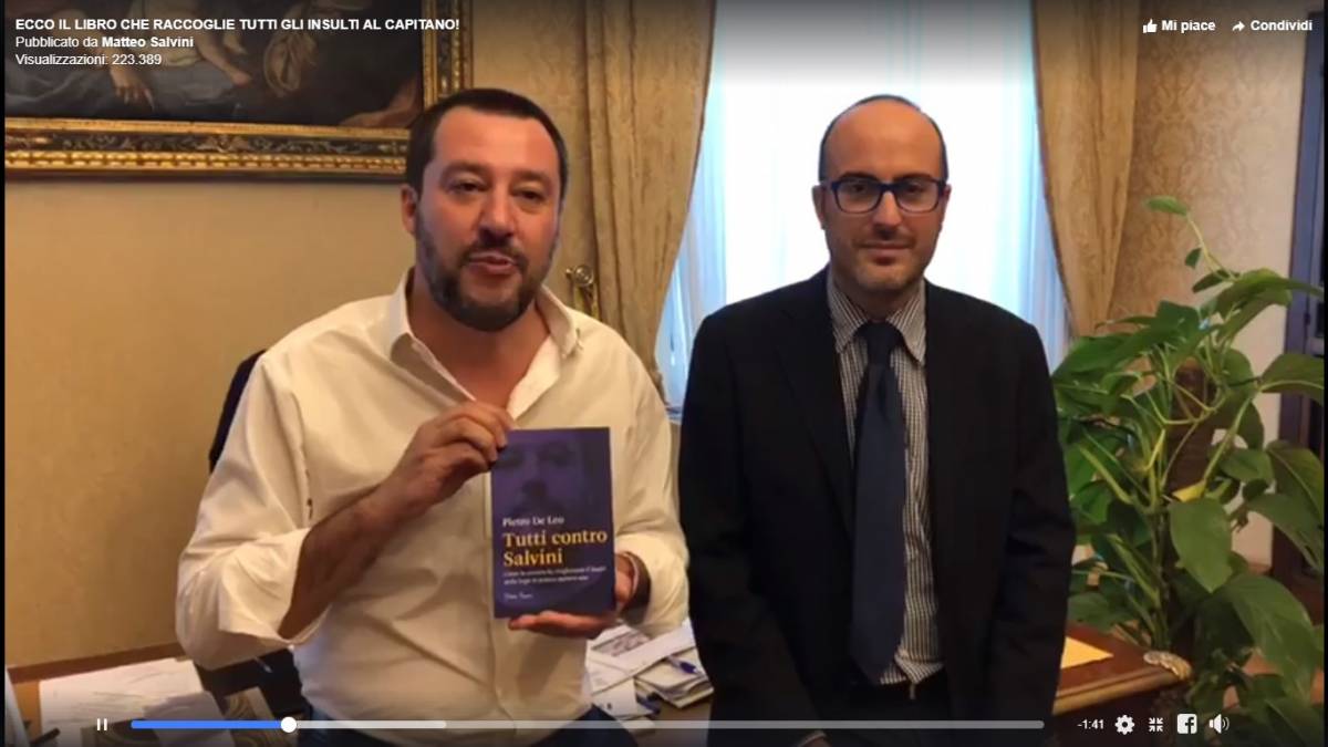 "Tutti contro Salvini", il libro sugli insulti rivolti al leader della Lega 