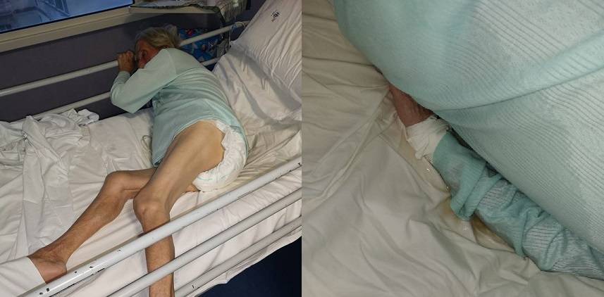 Caserta, 85enne legata al letto dell'ospedale e impregnata di urine