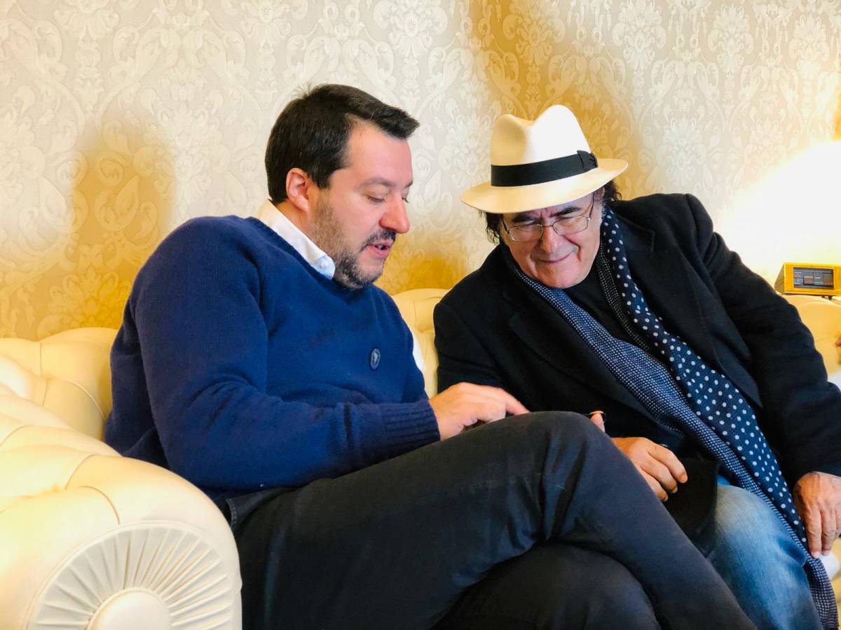 Salvini incontra Al Bano. E lui gli dona una bottiglia del suo vino