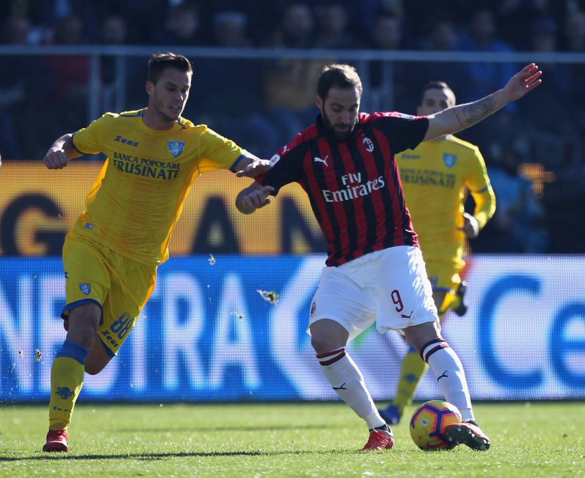 Il Milan non sa più vincere: il Frosinone impone lo 0-0 ai rossoneri