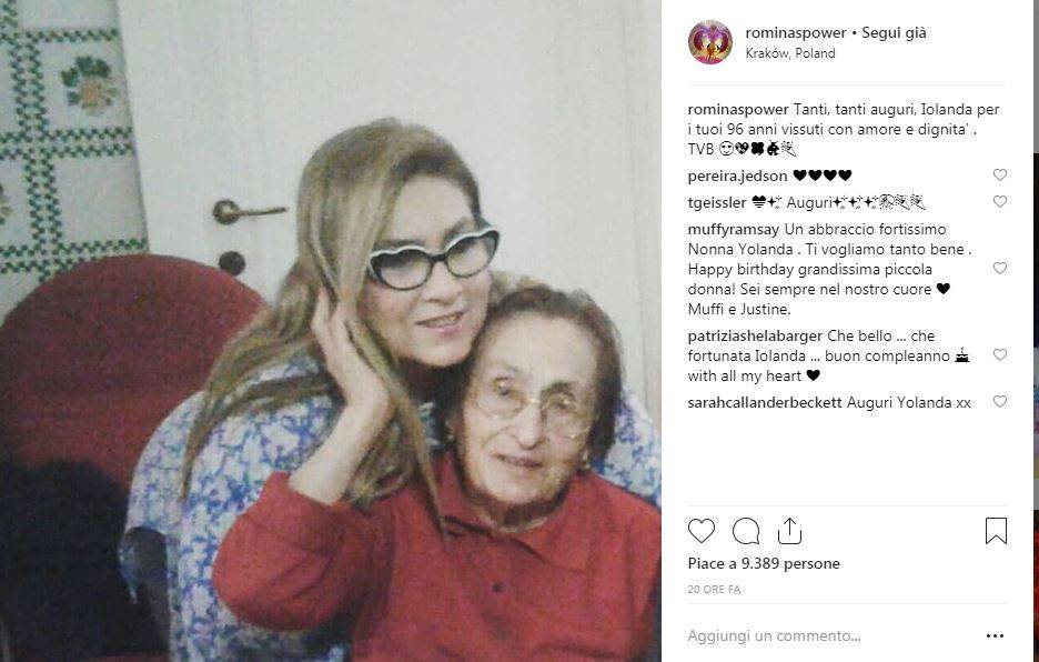 Romina Power su Instagram con la mamma di Al Bano: frecciata alla Lecciso?