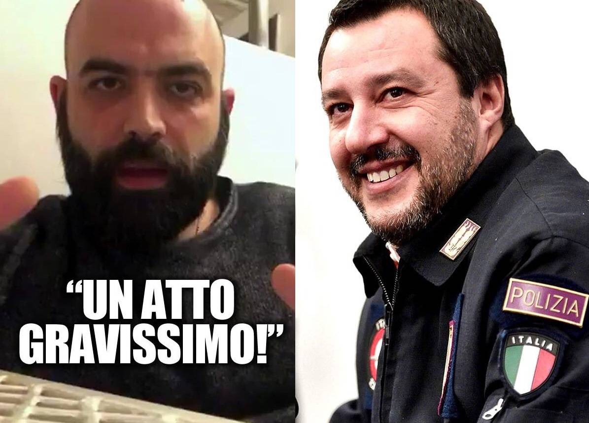 Saviano usa le forze dell'ordine pur di attaccare (ancora) Salvini