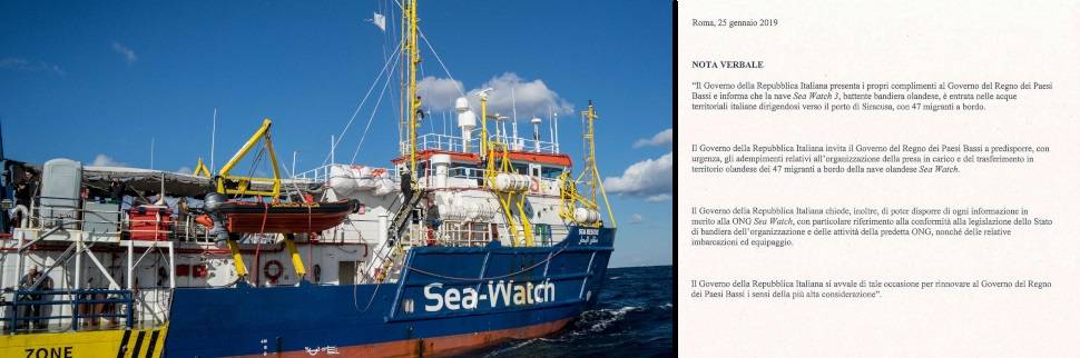 La Farnesina scrive all'Olanda: "Prenda in carico la Sea Watch"