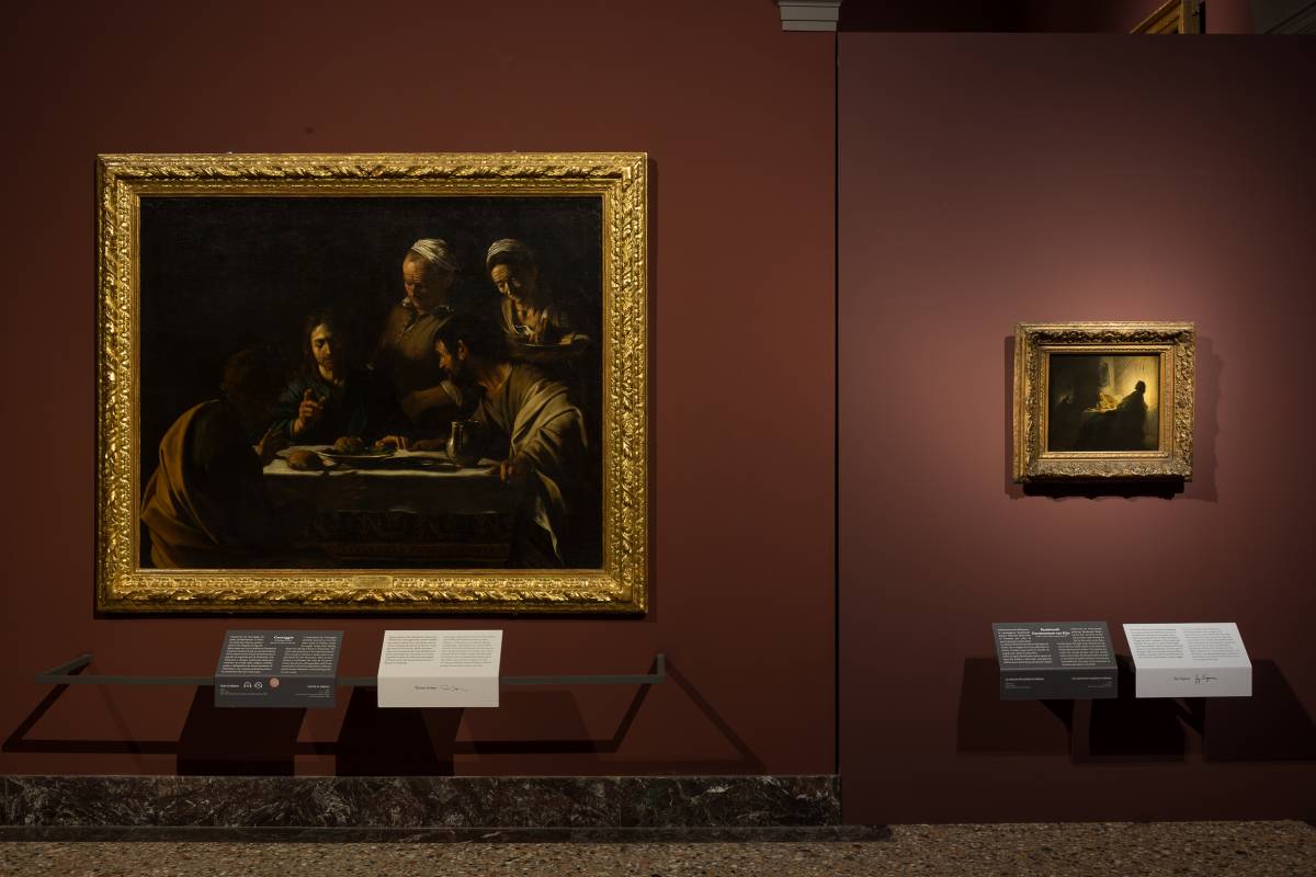 Caravaggio-Rembrandt dialogo "a cena" alla Pinacoteca di Brera