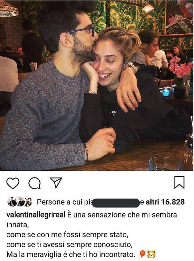 Nella foto di Valentina Allegri con Piero de Il Volo "spunta" Renga