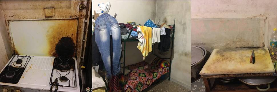 Il dormitorio horror dei migranti: stipati e sommersi dalle blatte