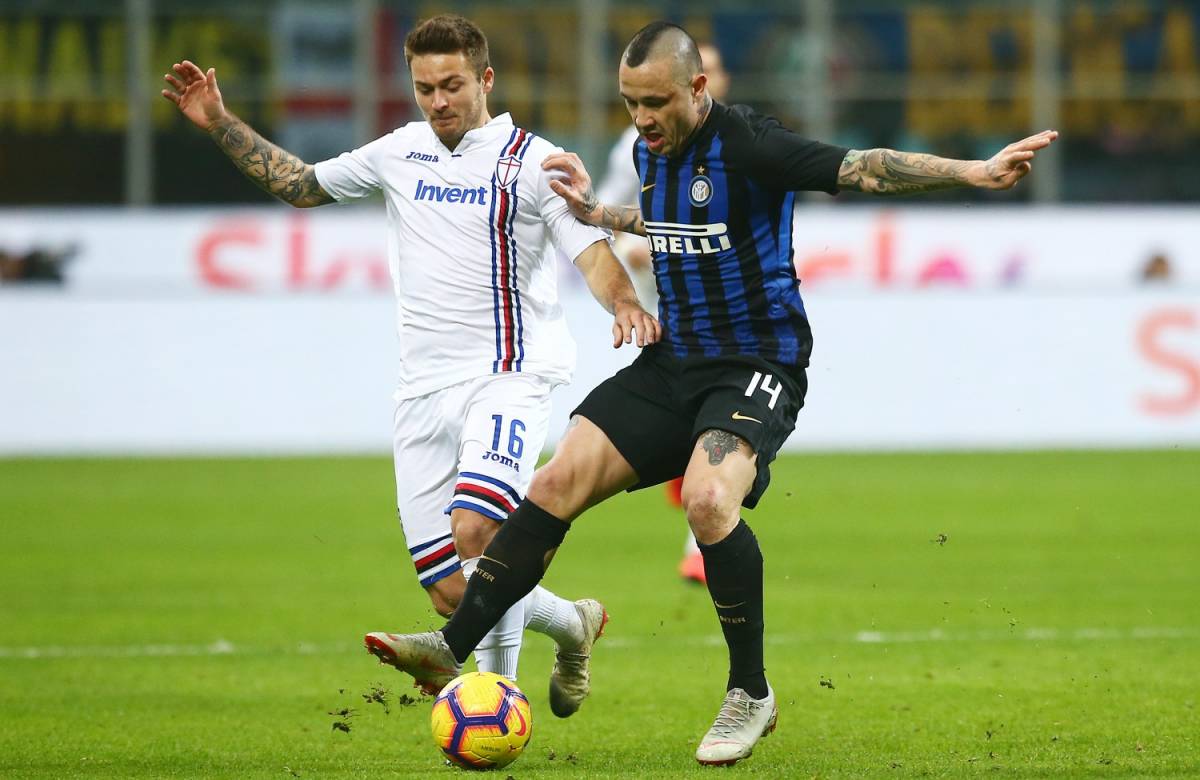 L'Inter vince ancora: Sampdoria ko 2-1. Icardi e Wanda Nara a bordo campo