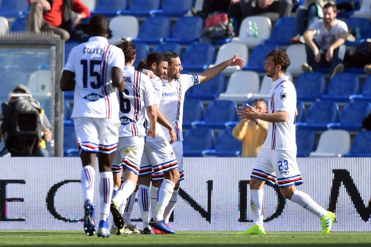 Serie A, manita della Sampdoria in casa del Sassuolo. Il Bologna vince a Torino
