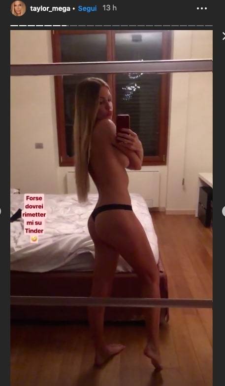 Taylor Mega in topless su Instagram: lo scatto è più sexy del solito