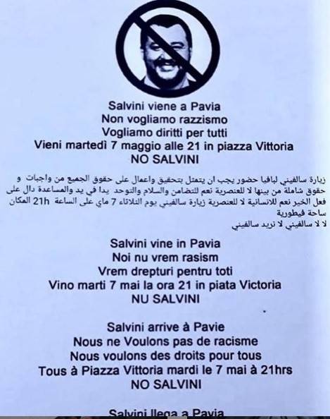 Pavia, parte la protesta degli antagonisti contro il comizio di Salvini