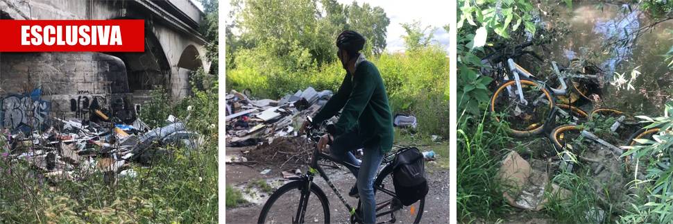 Sos piste ciclabili, a Roma si pedala tra immondizia e accampamenti rom