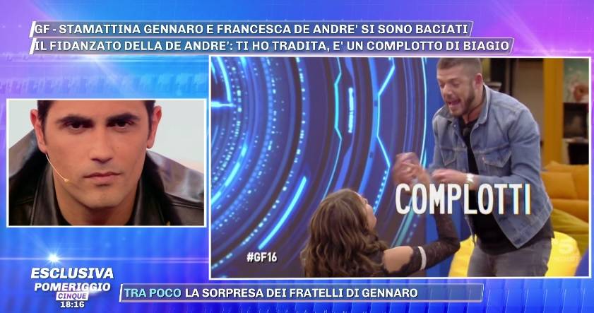 Gf, Biagio D'Anelli accusa il fidanzato della De André: "Mi ha offerto una cena per difenderlo"
