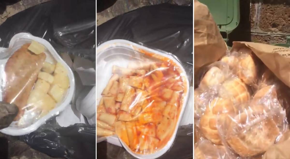 Il cibo gettato nell'immondizia: il video choc al centro migranti
